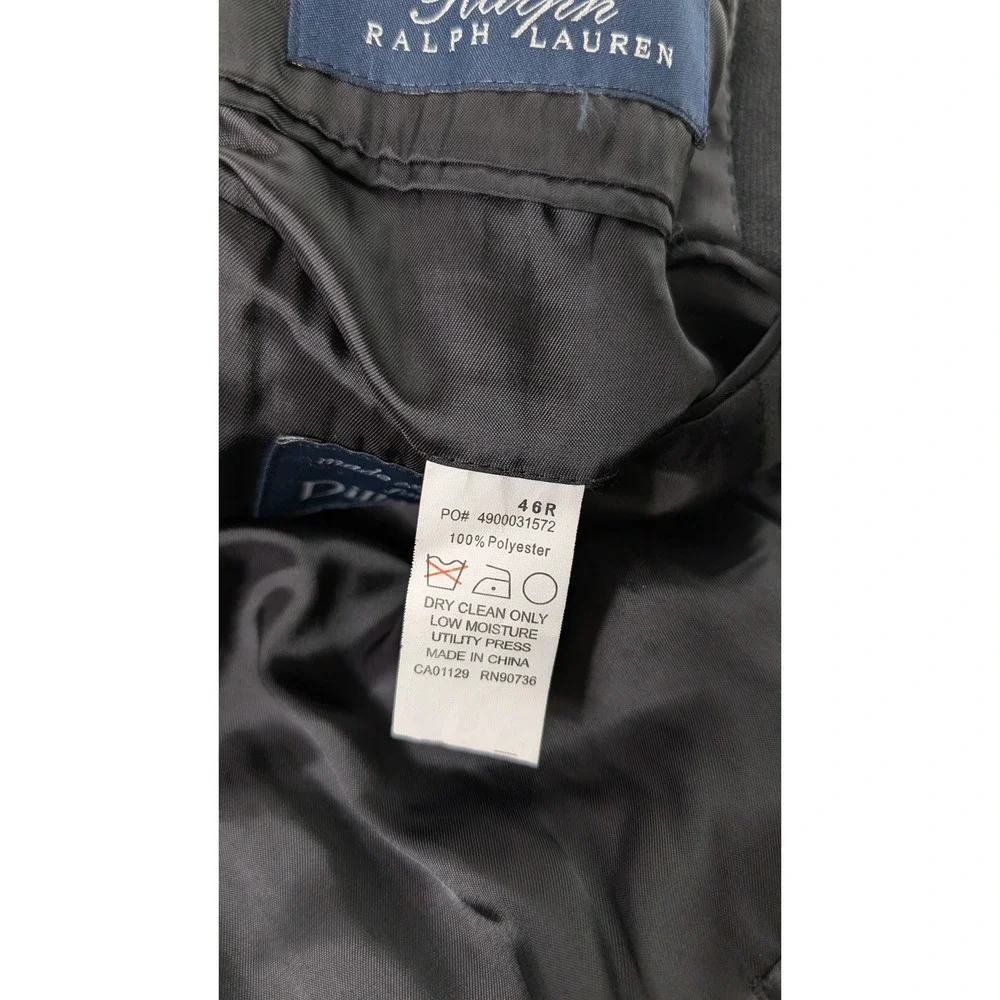 Ralph Lauren Black Corduroy Blazer Men's 46R Sport Coat‎ Jacket Soft